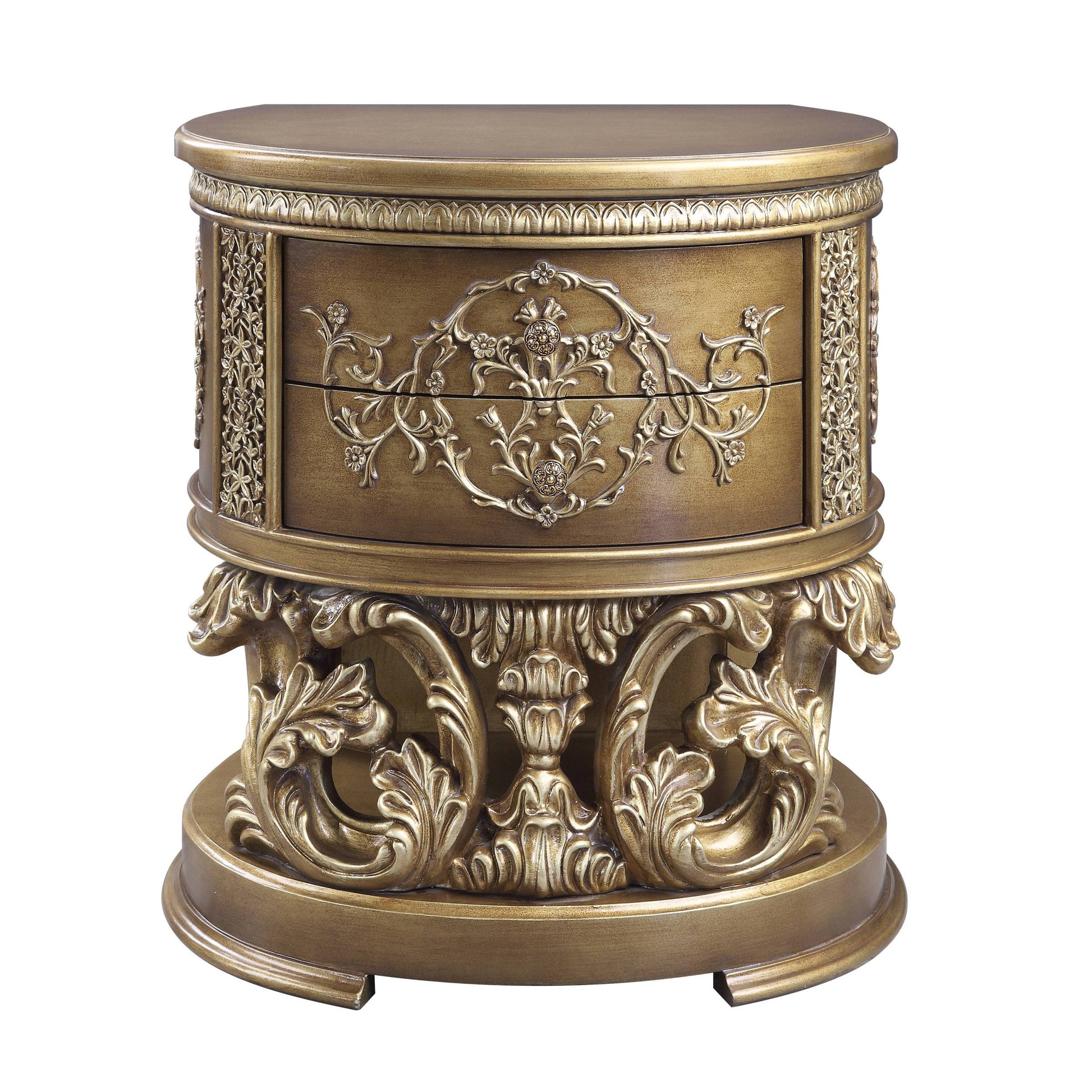 Brown And Gold 2 Drawer Nightstand Brown Gold 2 Drawers Bedroom Rectangle Glam Felt Lined Drawers Wood Plastic