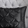 7 Piece Tufted Comforter Set Black Cal King California King Black Polyester