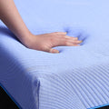 Refresh 12 Inch Hybrid Cooling Fast Responding Latex Foam And Coil Adult Mattress, Queen Size Blue Foam Foam Spring Queen