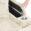 Seat Beige Beige Foam Corduroy 1 Seat