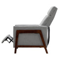 Set Of Two Wood Framed Upholstered Recliner Chair Adjustable Home Theater Seating With Thick Seat Cushion And Backrest Modern Living Room Recliners,Gray Gray Linen
