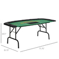 Soozier Poker Table Foldable, 72