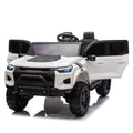 24V10A Two Seater Kids Ride On Electric Pickup, Kids Ride On Toy W Parents Remote Control,4Wd 800W Motors,Two Safety Belts,High Gate Safety Design,Usb,Bluetooth, Speed 2.49 3.73Mph For Kids Aged 3 . White 50 99 Lbs Polypropylene