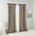 Twist Tab Lined Window Curtain Panel Only 1 Pc Panel Pewter Polyester