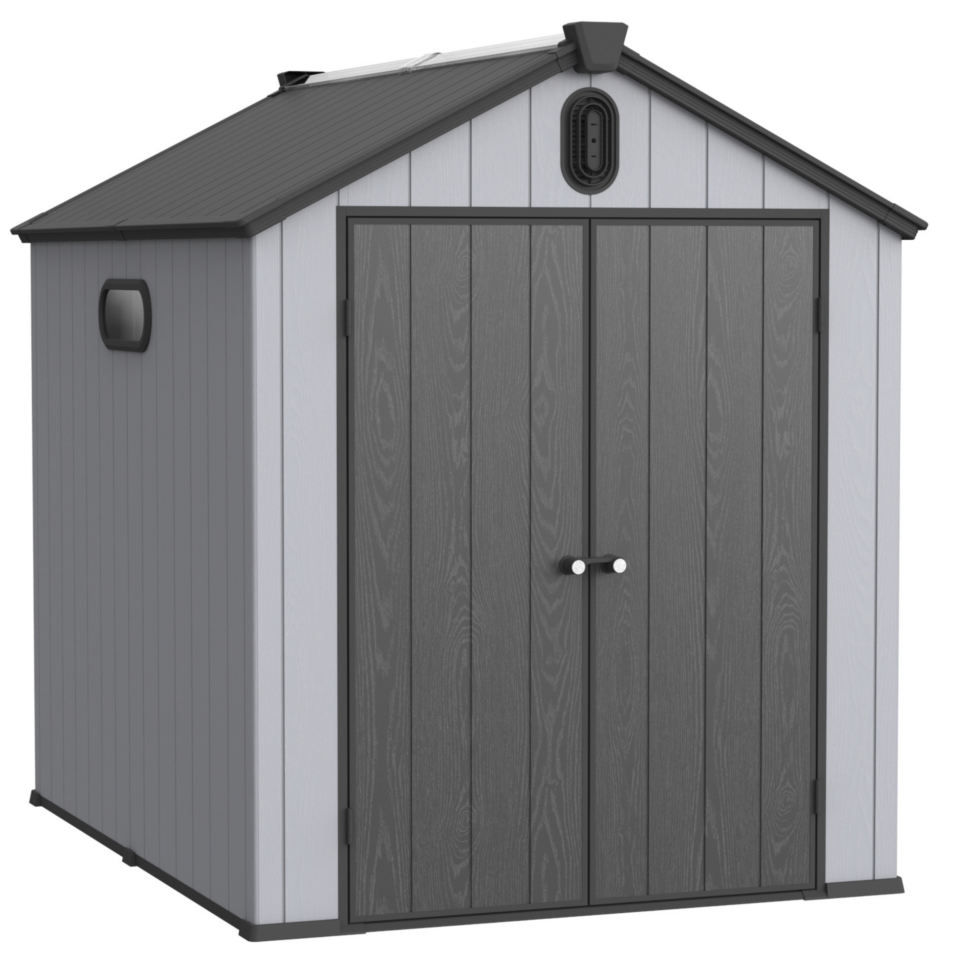 Xwt012 6*8Ft Plastic Storage Shed For Backyard Garden Big Spire Tool Storage Black Grey Garden & Outdoor Plastic