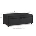 Modern Large Comfort Sofa Ottoman With Storage, Modular Sectional Storage Ottoman With Wheels For Living Room,Lounge Ottoman, Couch Storage Ottoman ,Large Storage Ottoman Bench Dark Gray Pu Dark Gray Primary Living Space American