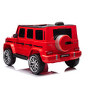 Licensed Mercedes Benz G63 Kids Ride On Car, 12V Electric Vehicle With Remote Control, Double Open Doors, Music, Bluetooth, Wheels Suspension, Battery Powered For Children Boy Girl Red Red Polyethylene