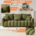 3 Seater 3 Seater Combo Sofa Modern Living Room Sofa, Teddy Sofa, Wooden Frame, 6 Cushions, Apartment Sofa Furniture Green Wood Primary Living Space Pine Foam Fabric 6 Seat