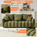 1 Seater 3 Seater 3 Seater, Combo Sofa Modern Living Room Sofa, Teddy Sofa, Wooden Frame, 7 Cushions, Apartment Sofa Furniture Green Wood Primary Living Space Pine Foam Fabric 7 Seat