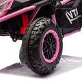 24V Two Seater Kids Ride On Utv W Parents Control,20In Seat Width,400W Super High Power,Four Wheel Suspension,Bluetooth,Mp3,Usb,Led Light,Horn,Rear Storage Space,Speeds 3.73 4.97Mph For Kids Aged 3 . Pink 100 149 Lbs Polypropylene