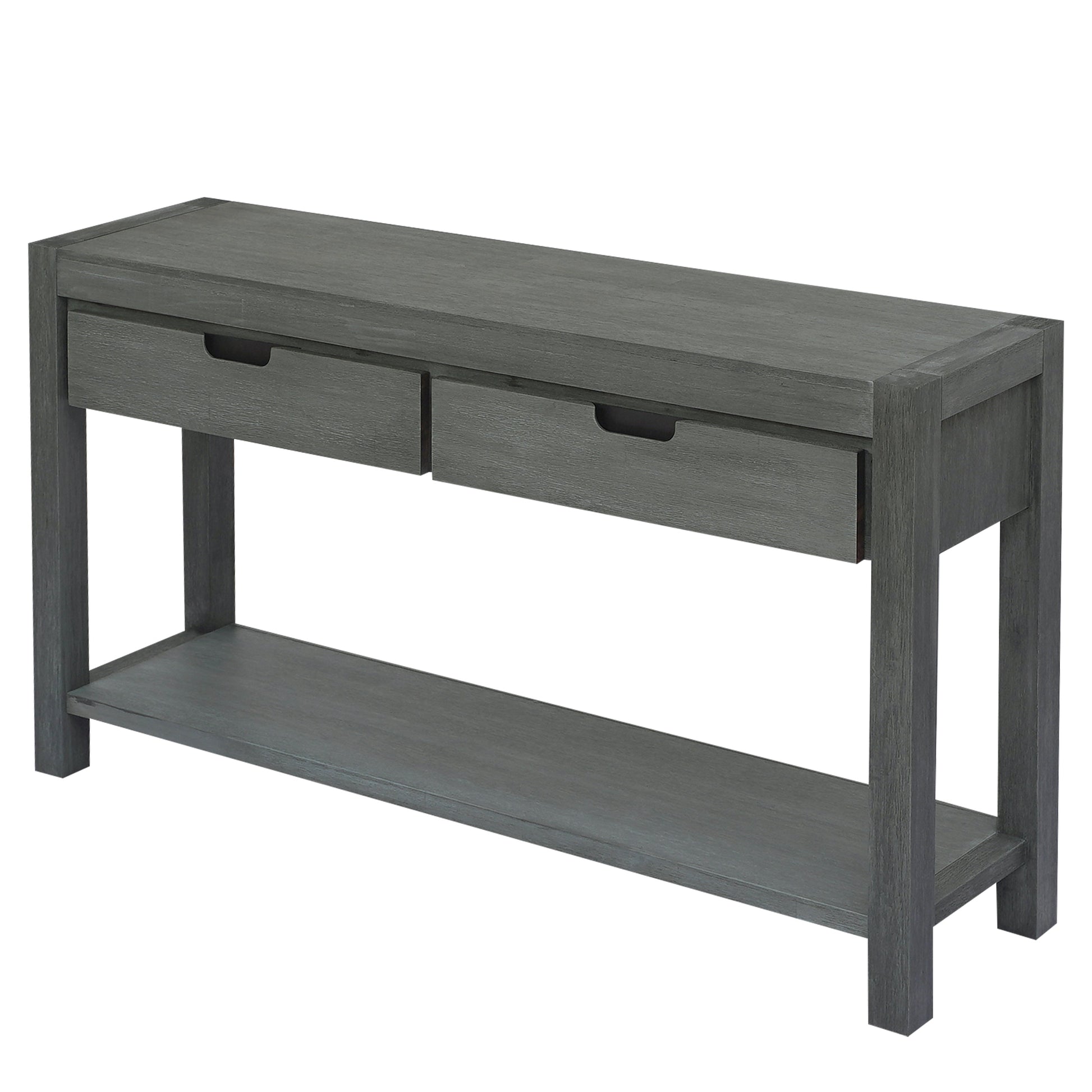 Console Table Entryway Table For Hallway Living Room With 2 Drawers And 1 Shelf Antique Green Mdf