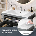 30'' Bathroom Vanity With Top Sink, Modern Bathroom Storage Cabinet With 2 Drawers And A Tip Out Drawer, Single Sink Bathroom Vanity Same As N710S130001E Grey Bathroom Modern Solid Wood Mdf Resin
