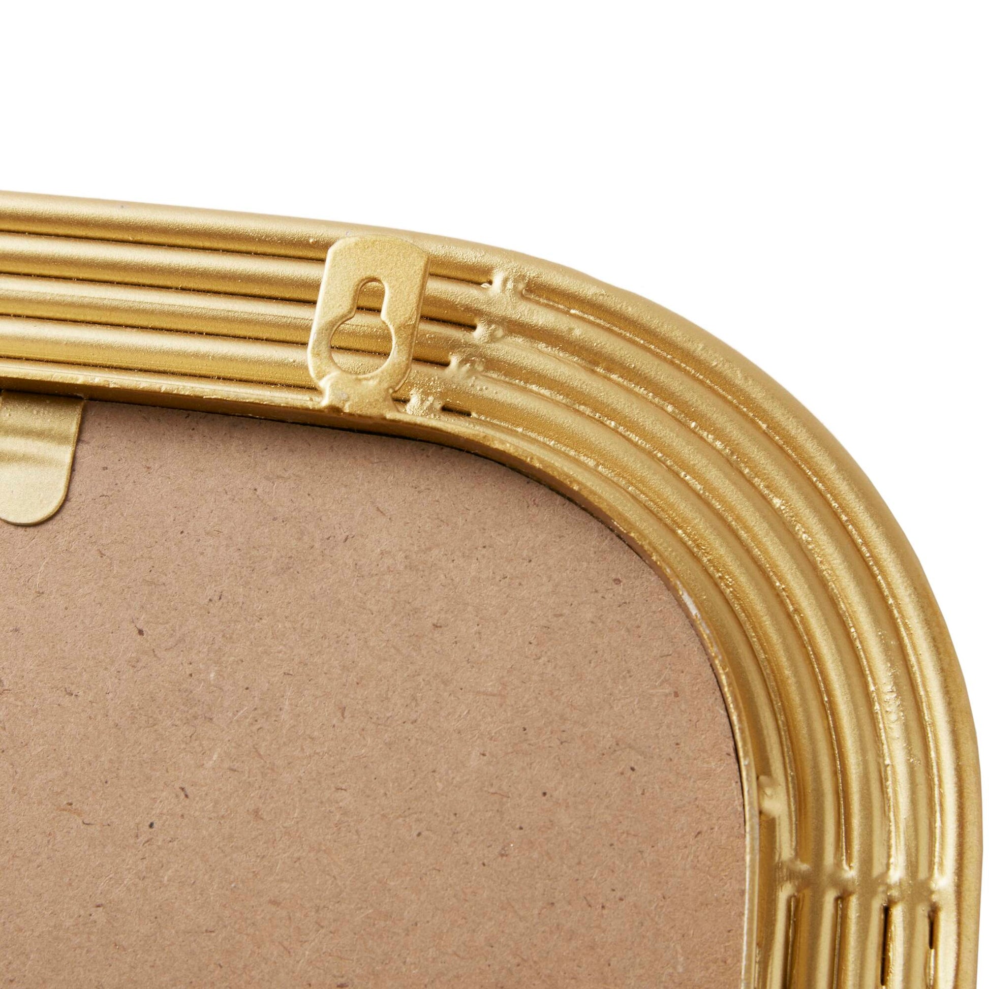 Rounded Rectangle Fluted Wall Mirror Gold See Below Gold Mirror