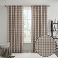 Plaid Rod Pocket And Back Tab Curtain Panel With Fleece Lining Only 1 Pc Panel Multicolor Polyester