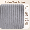 Arrived 131'' Modular Sectional Couch, U Shaped Sofachaise Lounge, Striped Fabric,Upholstered 4 Seater Couch For Living Room, Bedroom, Free Combination Sofa Corduroy , Gray Gray Polyester Primary Living Space Soft Modern Square Arms Foam Upholstered 4