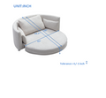Foldable Sleeper Sofa Bed, Floor Sofa Chair Bed,Multi Functional, Circular Bed, Adjustable Futon Sofa Folding Lazy Sofa Couch,Double, For Balcony ,Living Room, Sitting And Sleeping Sofa,Beige,2Colors Beige Linen Primary Living Space Modern Linen 3 Seat