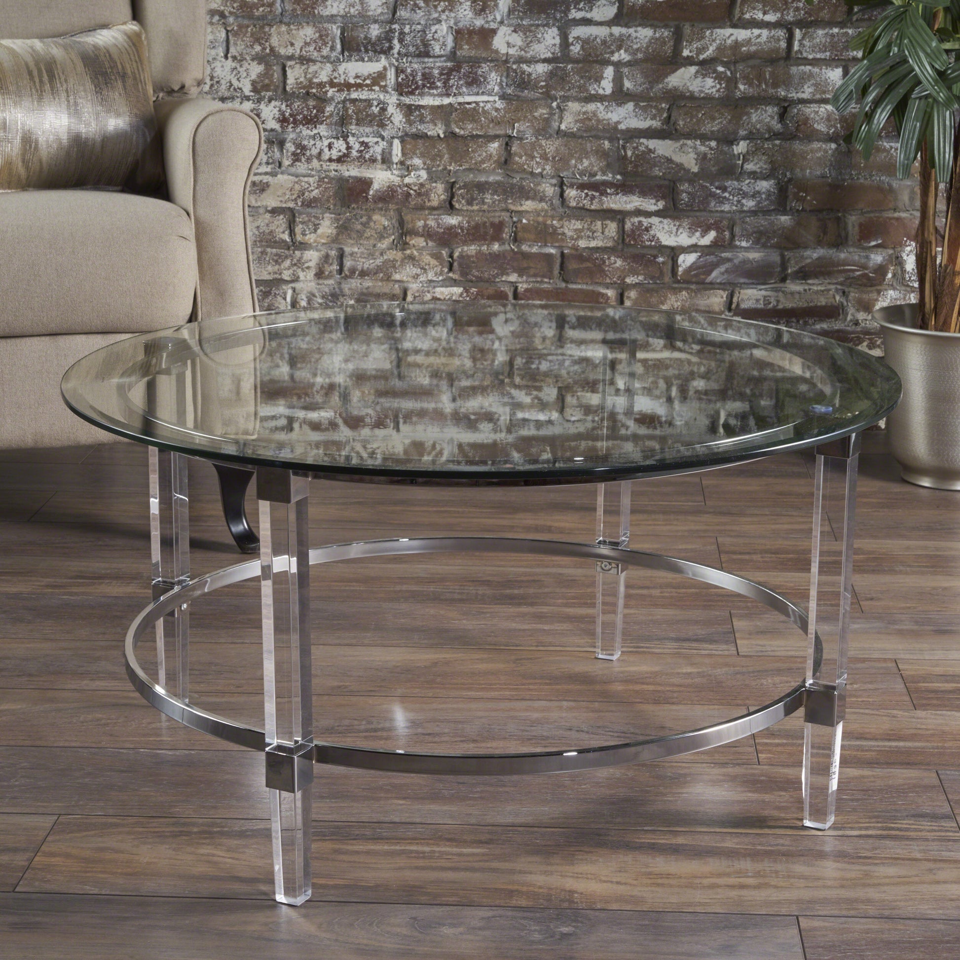 Round Coffee Table Clear Glass