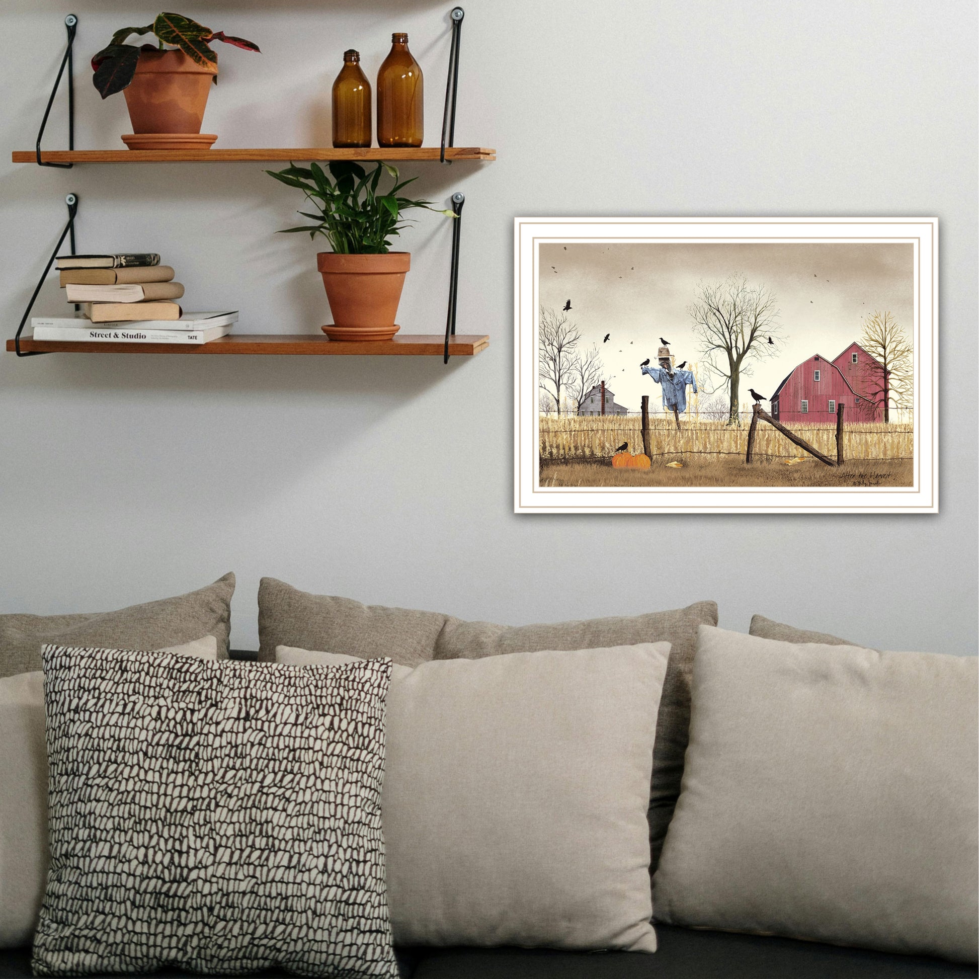 After The Harvest White Framed Wall Art For Living Room, Bedroom Wall Art Print For Home Decor By Billy Jacobs Multi Wood Paper