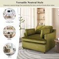 Mirod Oversized Accent Chair Comfortable Armrest Cushions, Versatile Neutral Style, Elegant Design, Durable Frame Green Velvet