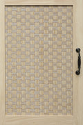 Rattan 4 Door Sideboardsideboard Buffet Storage Cabinet,Accent Storage Cabinetlarge Cabinet With 4 Rattan Decorated Doors For Living Room Dining Room Natural Particle Board Mdf
