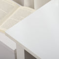 Homcom Computer Desk With Drawers & Shelves, Home Office Desk With Storage & Corkboard, Workstation Table With Cable Hole, White White Mdf