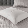 8 Piece Comforter And Quilt Set Collection Grey Full Queen Full Grey Polyester