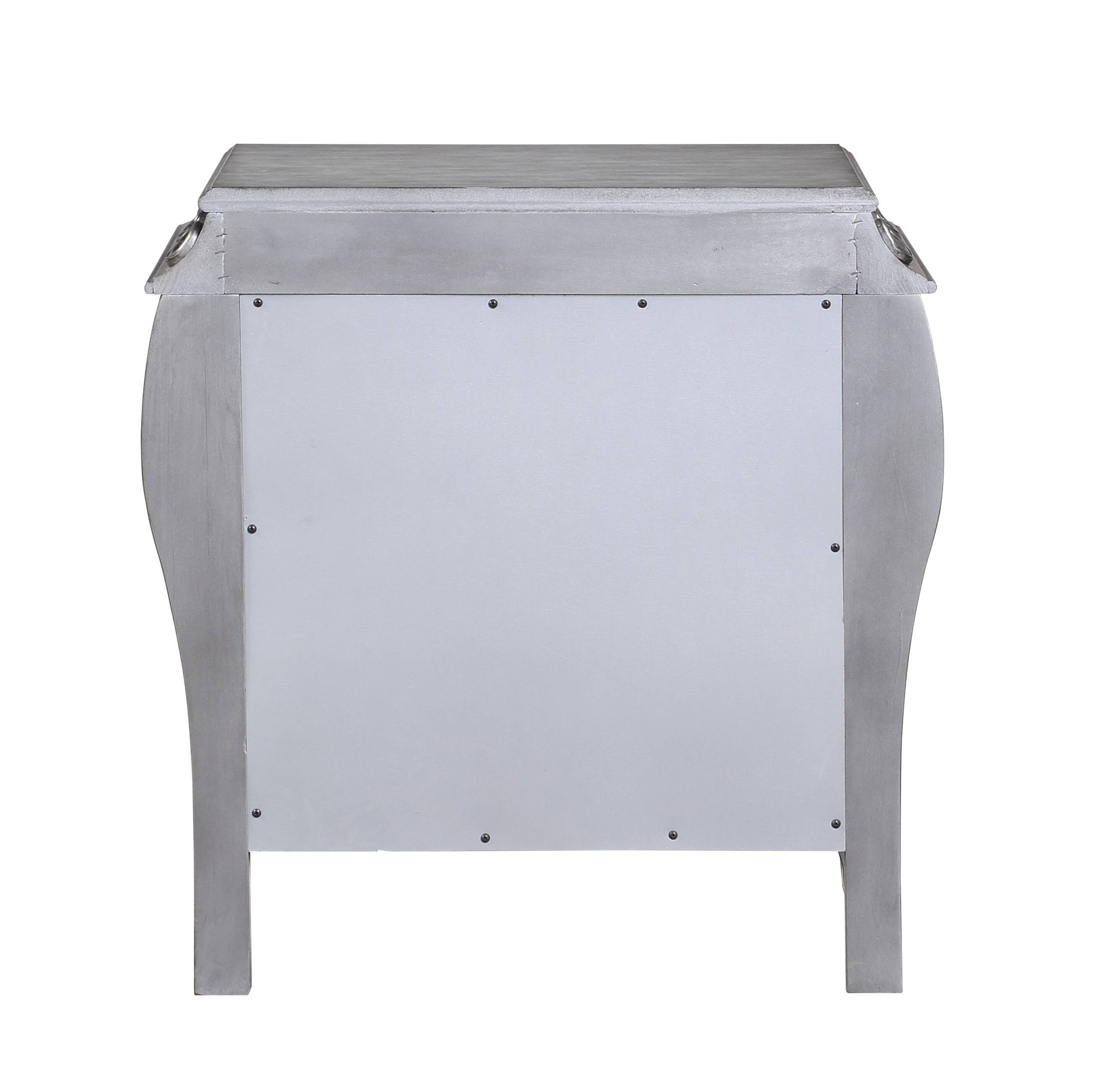 Vintage Platinum 2 Drawer Nightstand Vintage 2 Drawers Bedroom Rectangle Felt Lined Drawers Solid Wood Mdf