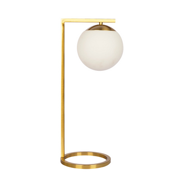 Velvet Globe Table Lamp White Opal Glass With Dimmer Switch Inline Gold,White Table&Floor Lamps Brass,Glass