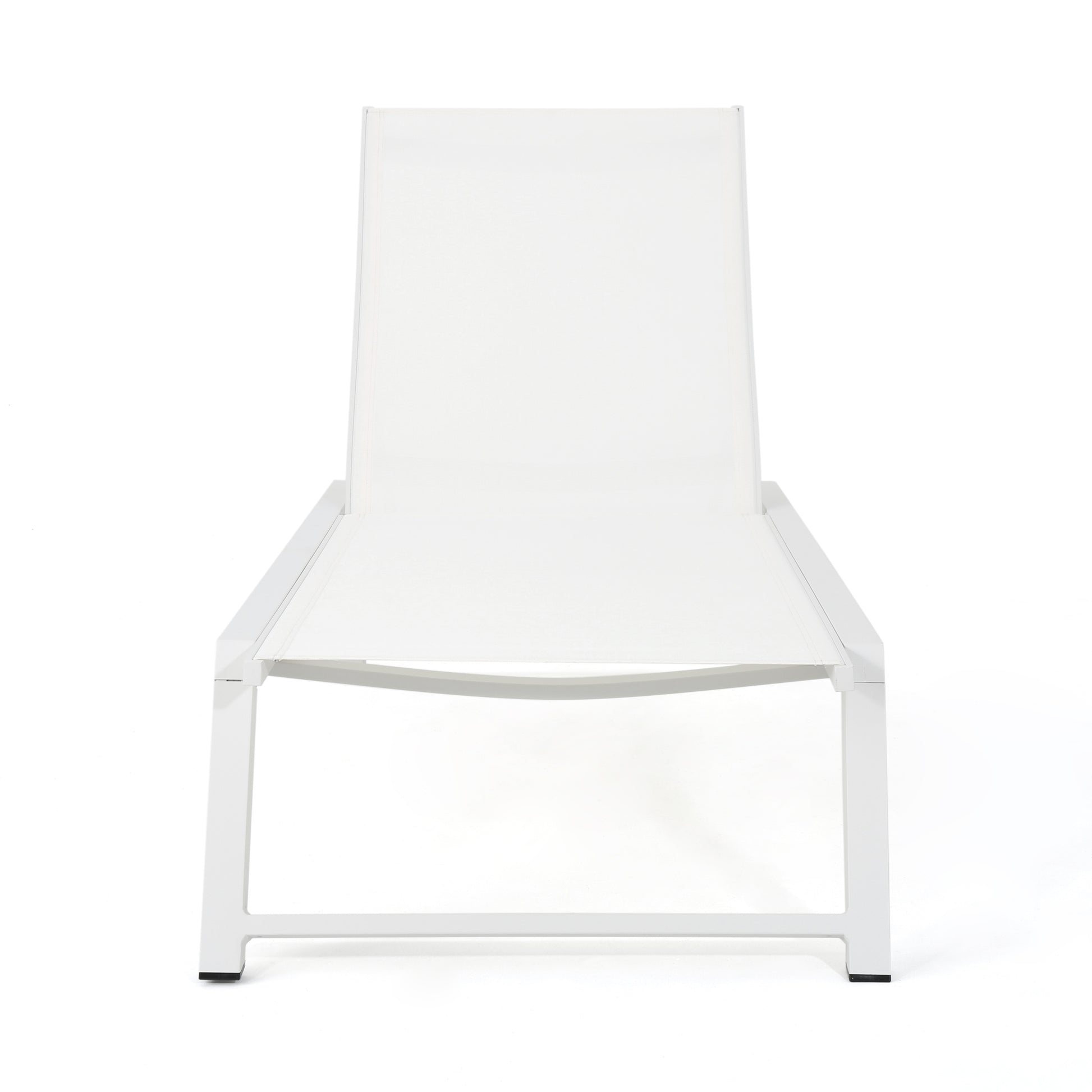 Myers Chaise Lounge Mp2 White Metal Mesh
