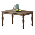 Transitional Style 7Pc Dining Set Dining Table 6Xside Chairs Cushion Seat Ash Oak Finish Kitchen Dining Room Wood Wood Oak Seats 6 Wood Dining Room Contemporary,Modern,Transitional Rubberwood 4 Leg Rectangular Dining Table With Chair Rubber Wood,Solid
