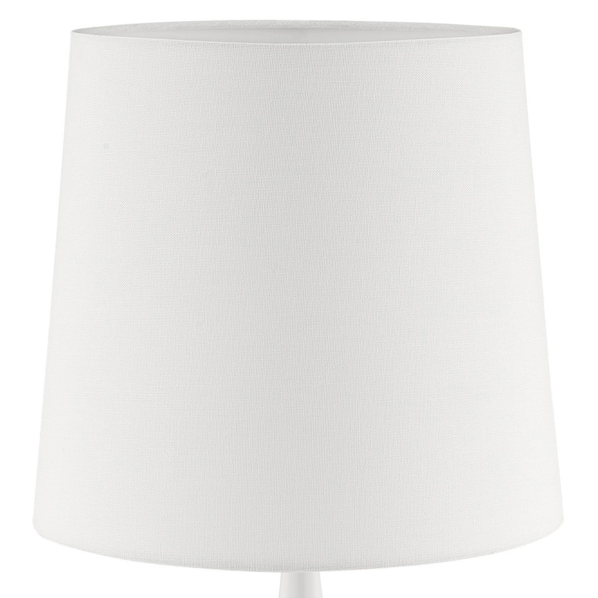 23.5" Tall "Niyor" Modern Mid Century Touch On Table Lamp, Powder White White Metal