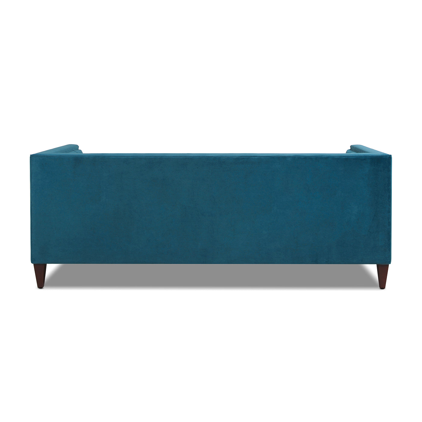 Jack 84" Modern Tuxedo Tufted Sofa, Satin Teal Blue Velvet Blue Foam Velvet 3 Seat