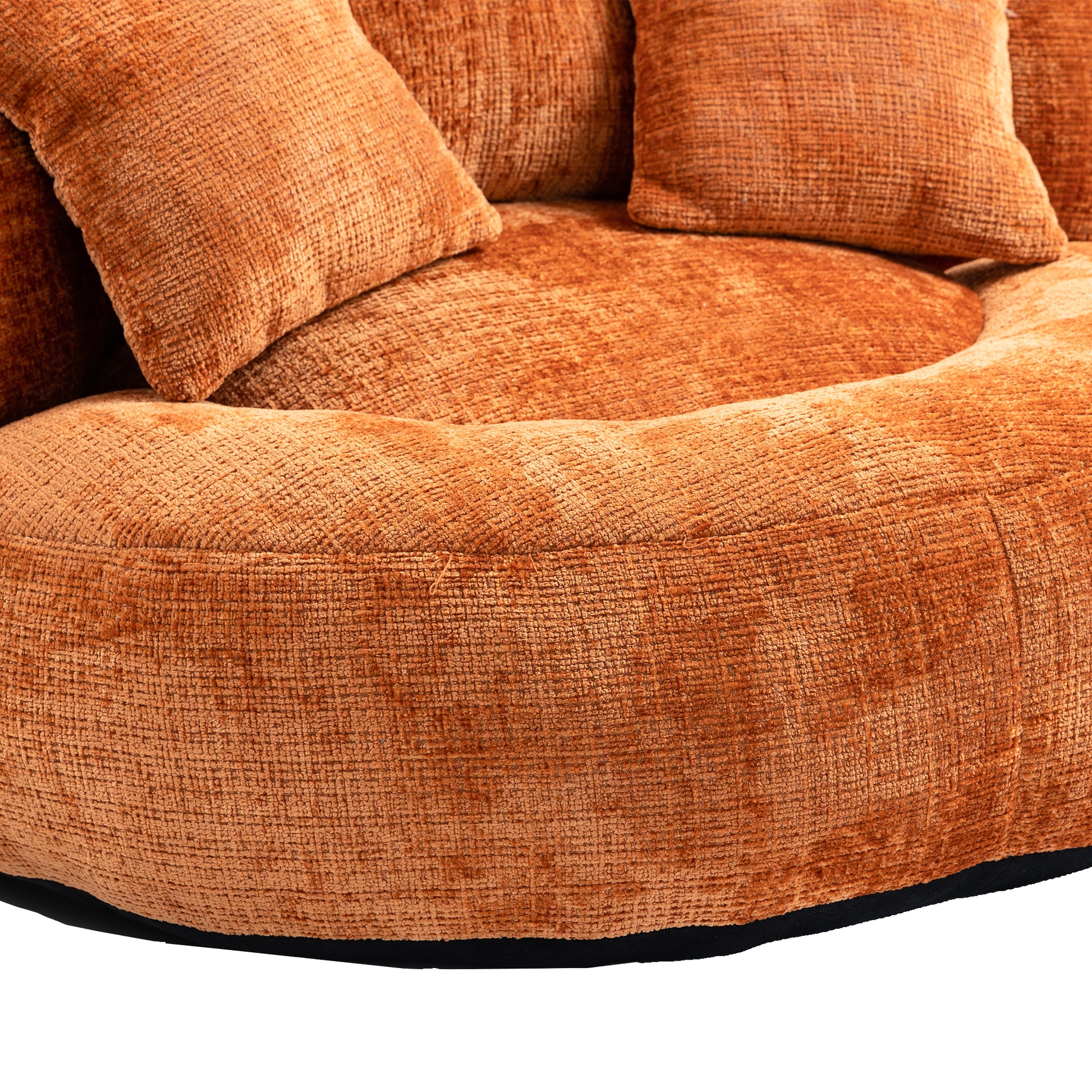 Coolmore Lazy Sofa Durable Comfort Lounger High Back Bean Bag Chair Couch With Three Pillows For Adults And Kids, Indoor & Outdoor, Single Gaming Sofa Chair For Bedroom,Office Orange Chenille Orange Foam Chenille 1 Seat