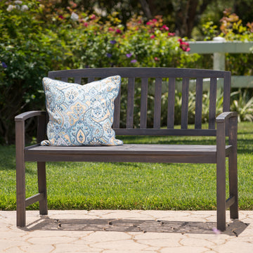 Loja Bench Dark Grey Acacia Wood