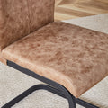 Table And Chair Set. Modern Dining Table With Mdf Top And Beautiful Mdf Legs. Comes With Brown Comfortable Chair With Pu Seat And Metal Legs. Suitable For A Wide Range Of Decorative Styles. Brown,Wood Seats 4 Mdf