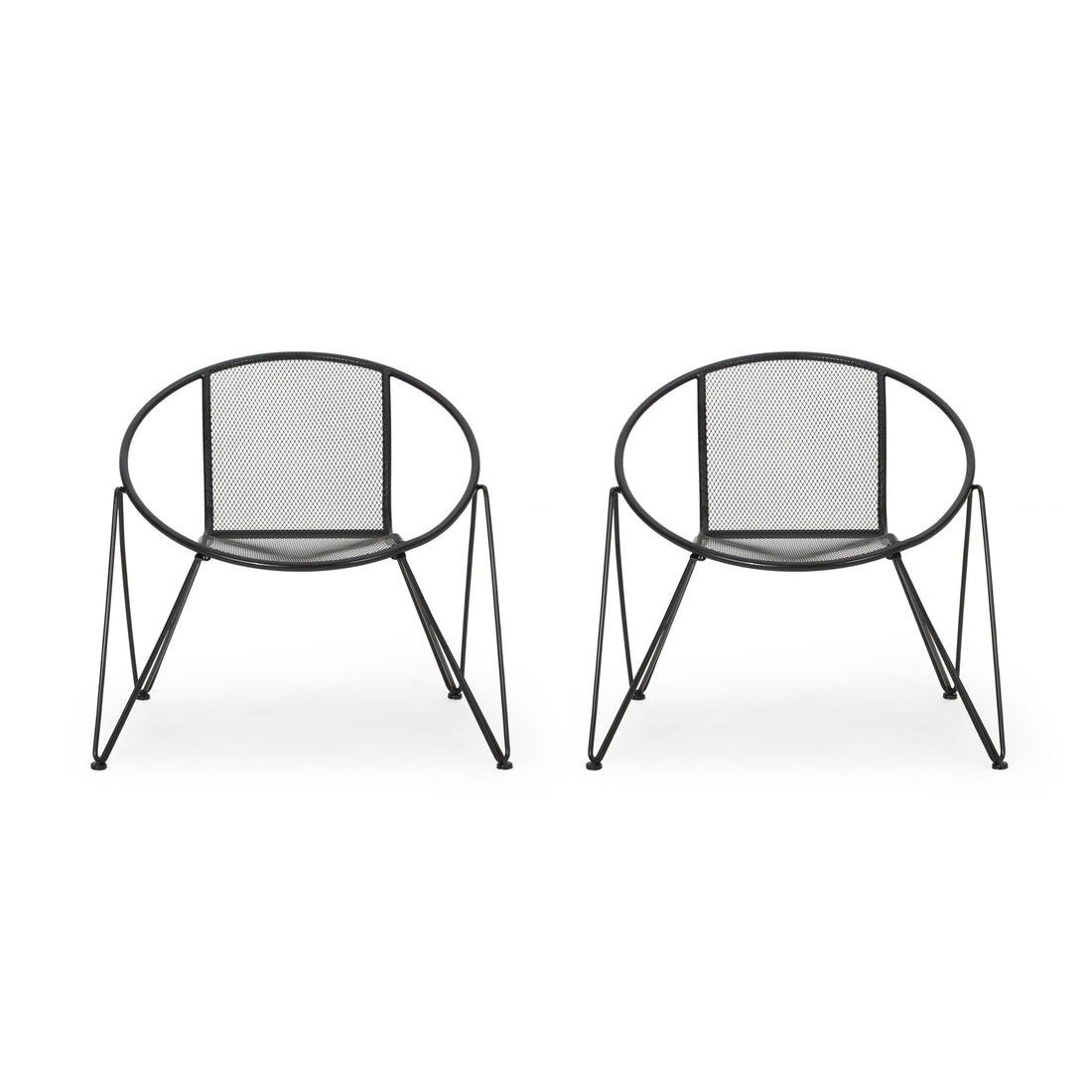 Georgia Chair Set Of 2 Matte Black Iron