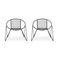 Georgia Chair Set Of 2 Matte Black Iron