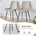 Table And Chair Set.Modern Extendable Mdf Dining Table.The Table Has A Telescopic Design, Suitable For Gatherings Of Different Size.Paired With 4 Chairs With Pu Cushions And Black Metal Legs. White Black Seats 4 Mdf Metal