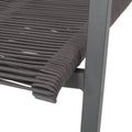 Outdoor Modern Aluminum Dining Chair With Rope Seat Set Of 2 , Gray And Dark Gray Dark Grey Aluminium