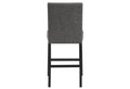 Marian Dark Gray Bar Stool Kit Of 2 Solid Gray Dining Room Foam Rectangular Wipe Clean Casual Bar Stools Rubberwood Solid Back Set Of 2 Foam Fabric