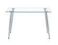 Table Leg For Gt 02, Silver Leg Silver Clear Metal