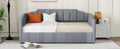 Upholstered Daybed With Underneath Storage,Twin Size, Gray Twin Gray Upholstered