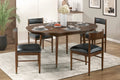 Black Leather Upholstered Side Chairs Set Of 2, Modern Contemporary Cherry Finish Wooden Furniture Dining Chairs Cherry Dining Room Contemporary,Modern,Transitional Wood