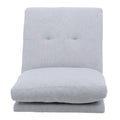 Armless Sofa Light Grey Fabric 1 Seat