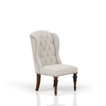 Upholstered Wing Host Chair Light Gray Upholstered