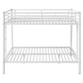 Full Xl Over Queen Metal Bunk Bed With Ladder And Guardrails, White Expected Arrival Time: 9.7 Box Spring Not Required Full Xl White Metal Metal
