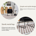 Modern Velvet Desk Chair ,Metal Legs Upholstered Accent Arm Chair For Living Room Bedroom Small Spaces Home Office,Black Black Dining Room Foam Velvet
