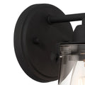 1 Light Outdoor Steel Dimmable Wall Light Black Outdoor Lighting Steel Glass Metal