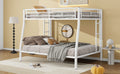 Full Xl Over Queen Metal Bunk Bed With Ladder And Guardrails, White Expected Arrival Time: 9.7 Box Spring Not Required Full Xl White Metal Metal