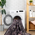 3X5 Area Rug, Washable Rug, Low Pile, Non Slip, Non Shedding, Foldable, Kid & Pet Friendly Area Rugs For Living Room, Bedroom, Kitchen, Dining Room Rug Perfect Gifts, Black Burdy, 3X 5 Black Burgundy Chenille Polyester